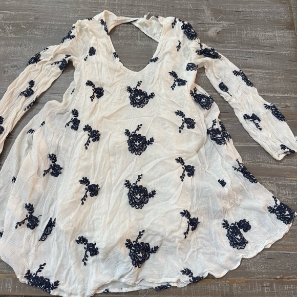 FREE PEOPLE White Embroidered Emma Austin Mini Swing Dress - Picture 5 of 7
